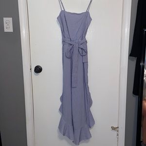 Blue & white striped pantsuit. Size: small